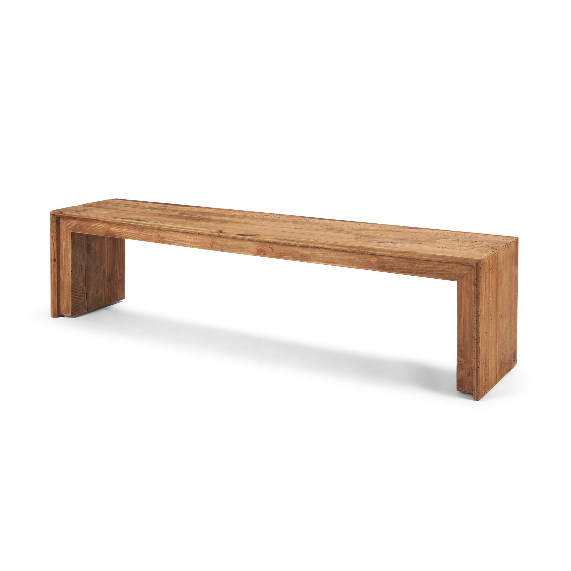Tahira Rectangular Recycled Wooden Bench, Benche by Mercana, 68.9" length x 15" width x 16.9" height View 1