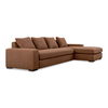 Thomas Right Sectional Rust, Sectional Sofa by Moe's Home, 125" width x 36" height x 41" depth thumbnail 2