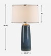 Submerged Deep Blue Table Lamp, by Uttermost, 1'4" width x 2'2.25" height x 1'4" depth thumbnail 3