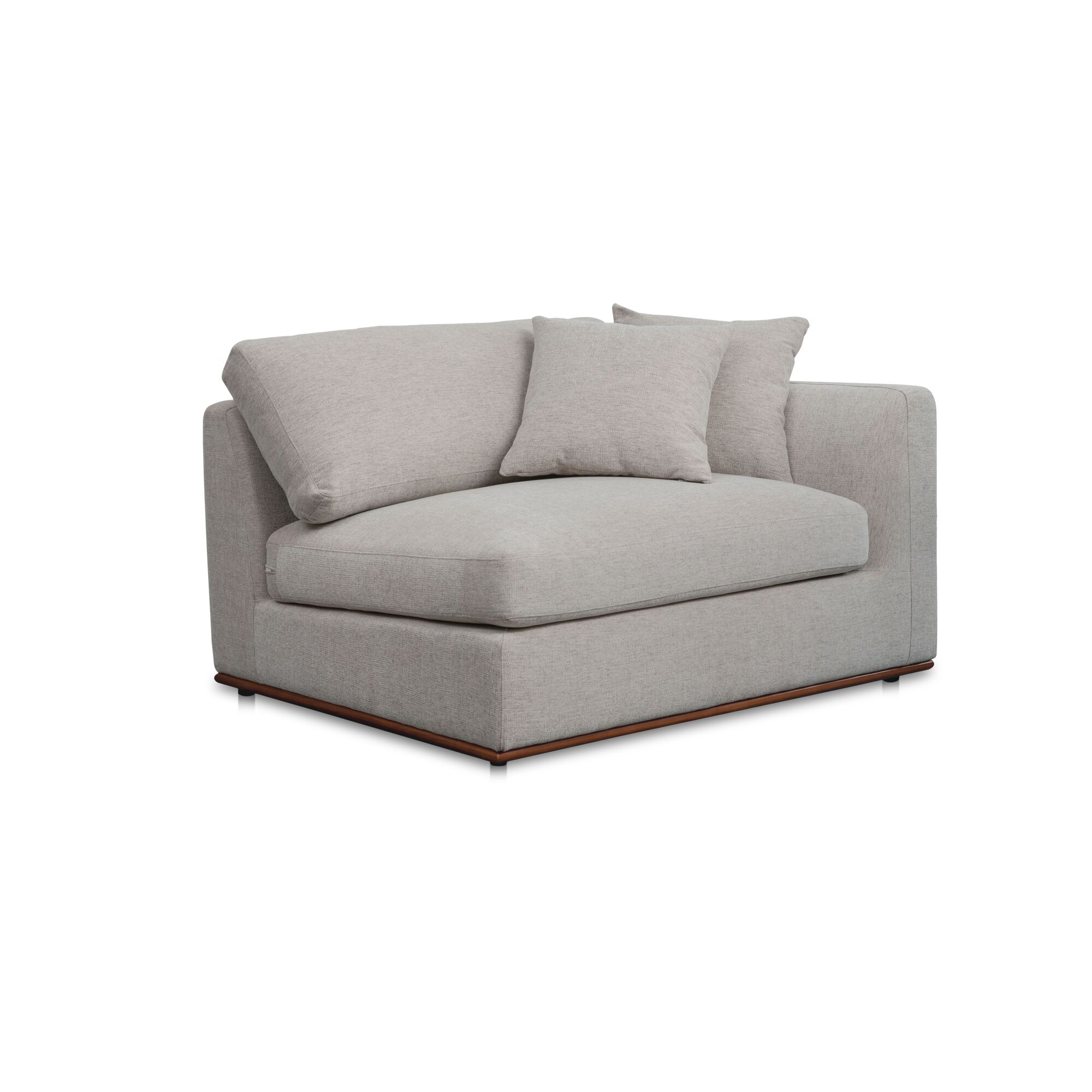 Rue Right Arm Facing Chair Flecked Grey, Sectional Sofa by Moe's Home, 47.6" width x 23.6" height x 41" depth View 3