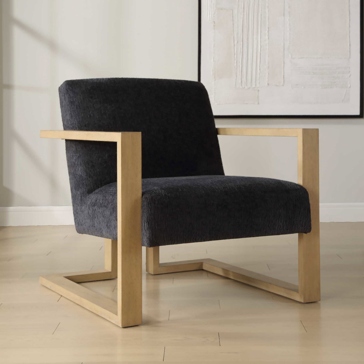 Suspend Modern Accent Chair, by Uttermost, 31.5" width x 33.5" height x 36.5" depth View 4