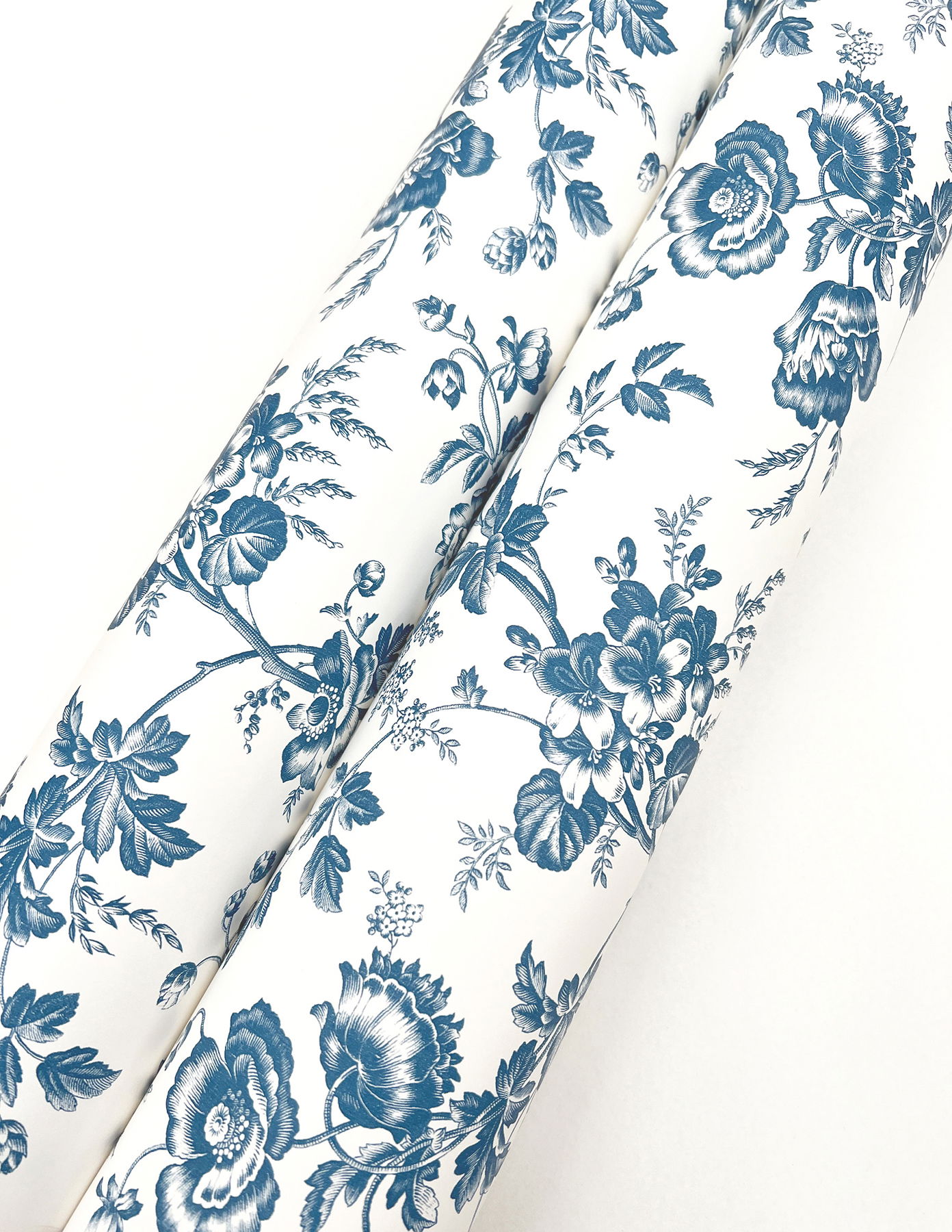 Anemone Toile Navy Wallpaper, by York Wall, 33' length x 1'8.5" width x 0.02" depth View 4