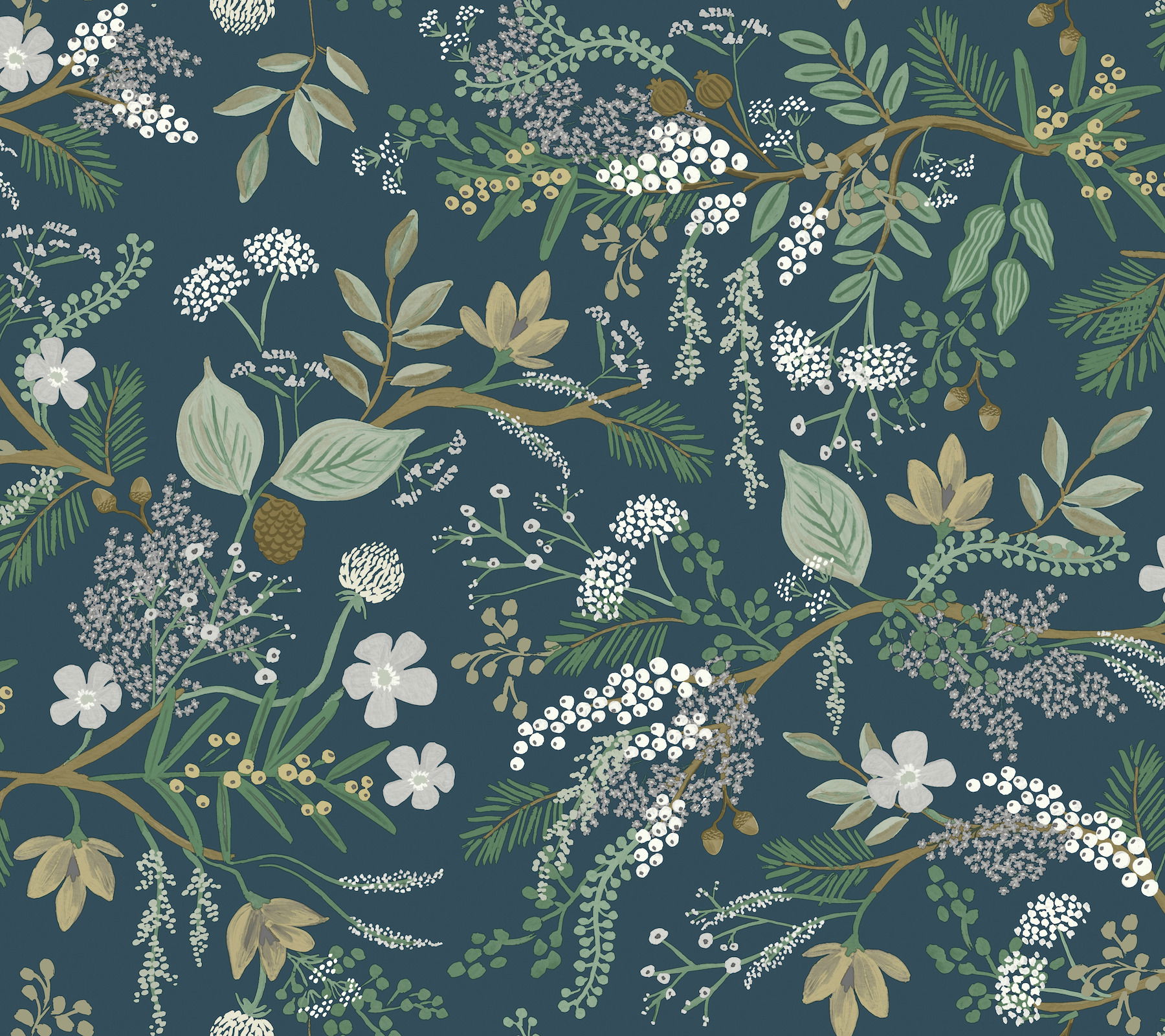Juniper Forest Green Peel & Stick Wallpaper large image 