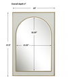 Crisanta Gloss White Arch Mirror, by Uttermost, 25" width x 37.5" height x 2" depth thumbnail 3