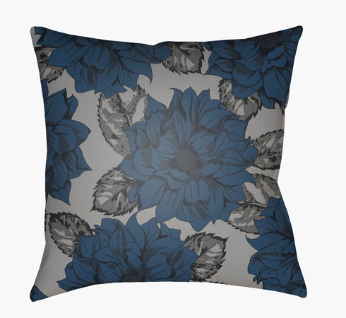 Moody Floral Accent Pillow