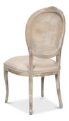 Oval Cane Back S/Chair  Grey Oak  Flax, by Sarreid, 2' length x 1'9" width x 3'5" height thumbnail 11