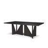 Tarro 84'L x 42'W Rectangular Dining Table | Black Wood | Seats 8, by Mercana, 84" length x 42" width x 30" height thumbnail 1