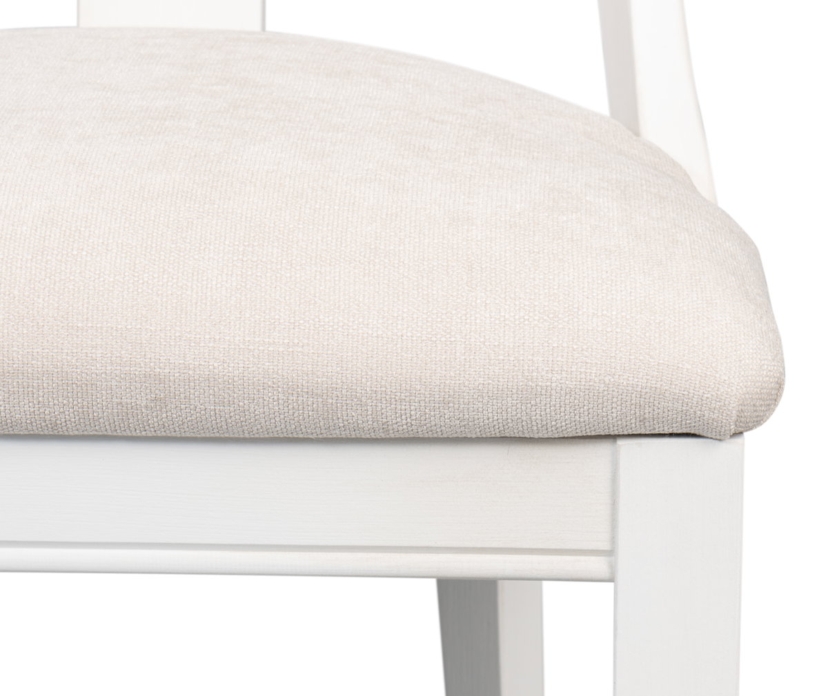 Deco Side Chair Cortina White Taupe, by Sarreid, 1'9" length x 1'8" width x 3'3" height View 4