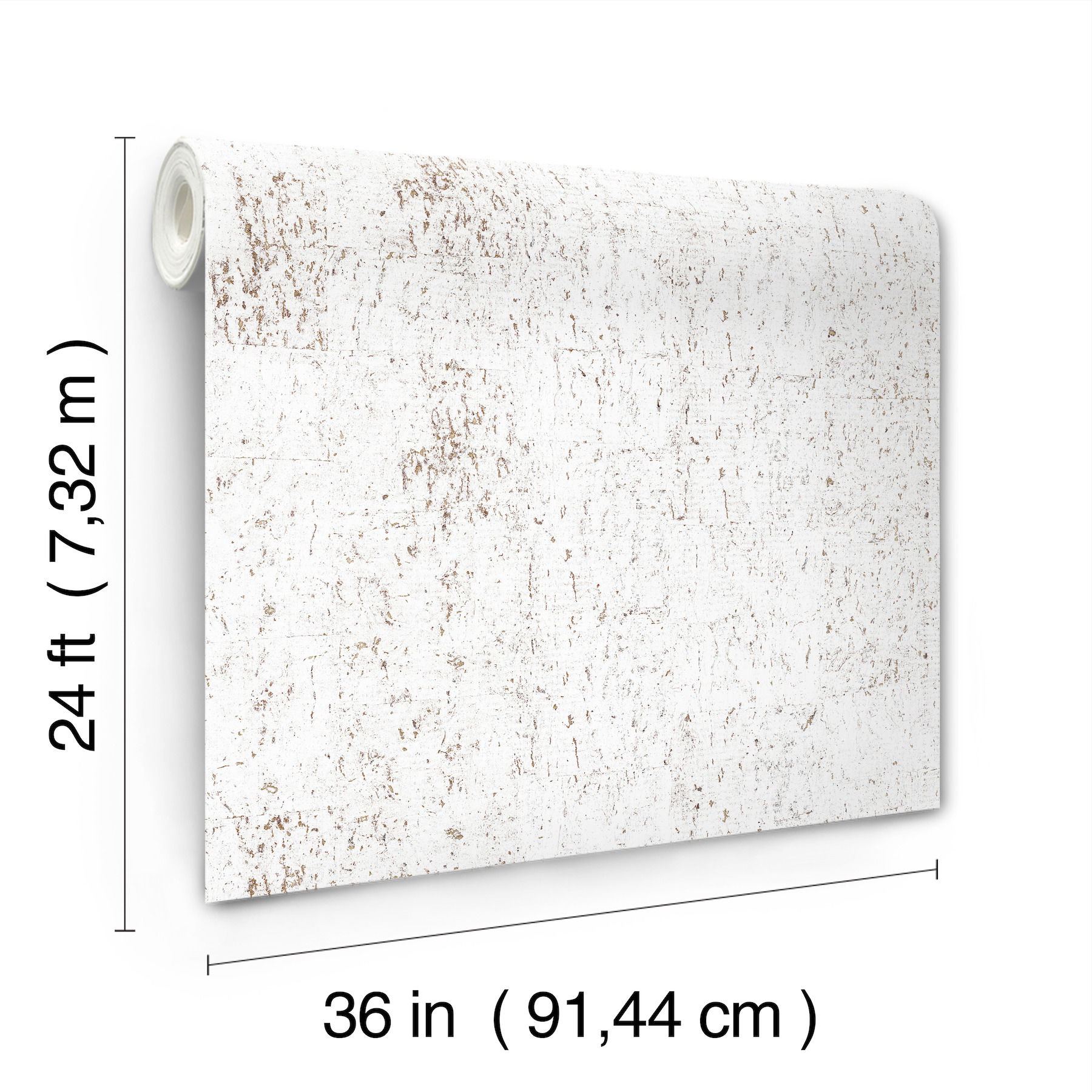 Cork Bright White & Gold Wallpaper large image 