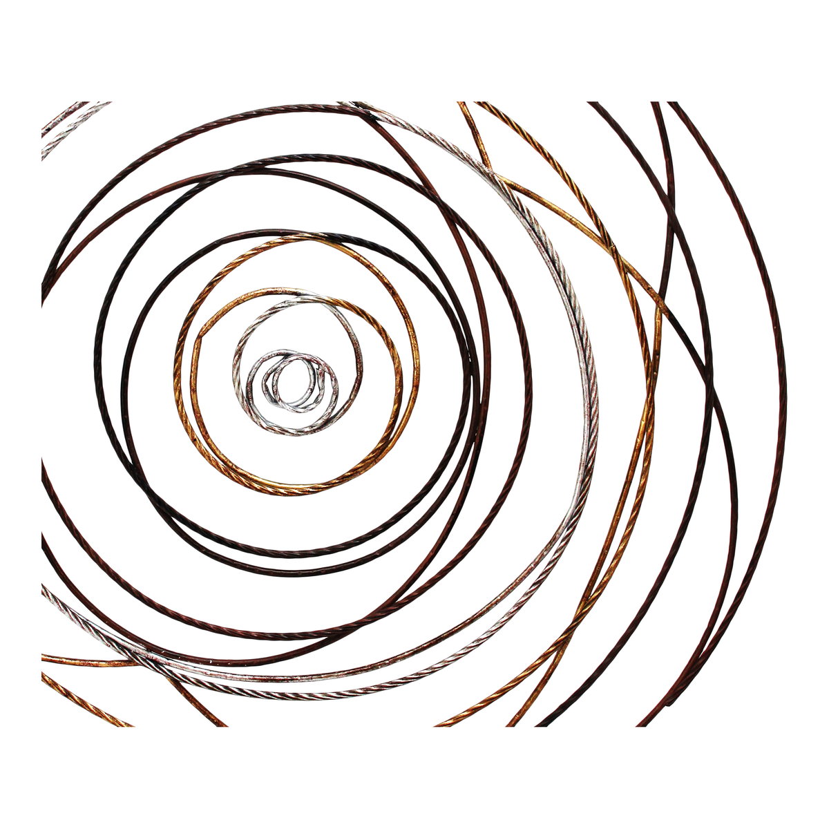 Iron Braid Wall Decor Mulitcolor, Sculptural Wall Art by Moe's Home, 40" width x 40" height x 1.5" depth View 3