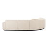 Roman L-shaped Sectional Oat, Sectional Sofa by Moe's Home, 118" width x 26.5" height x 118" depth thumbnail 5