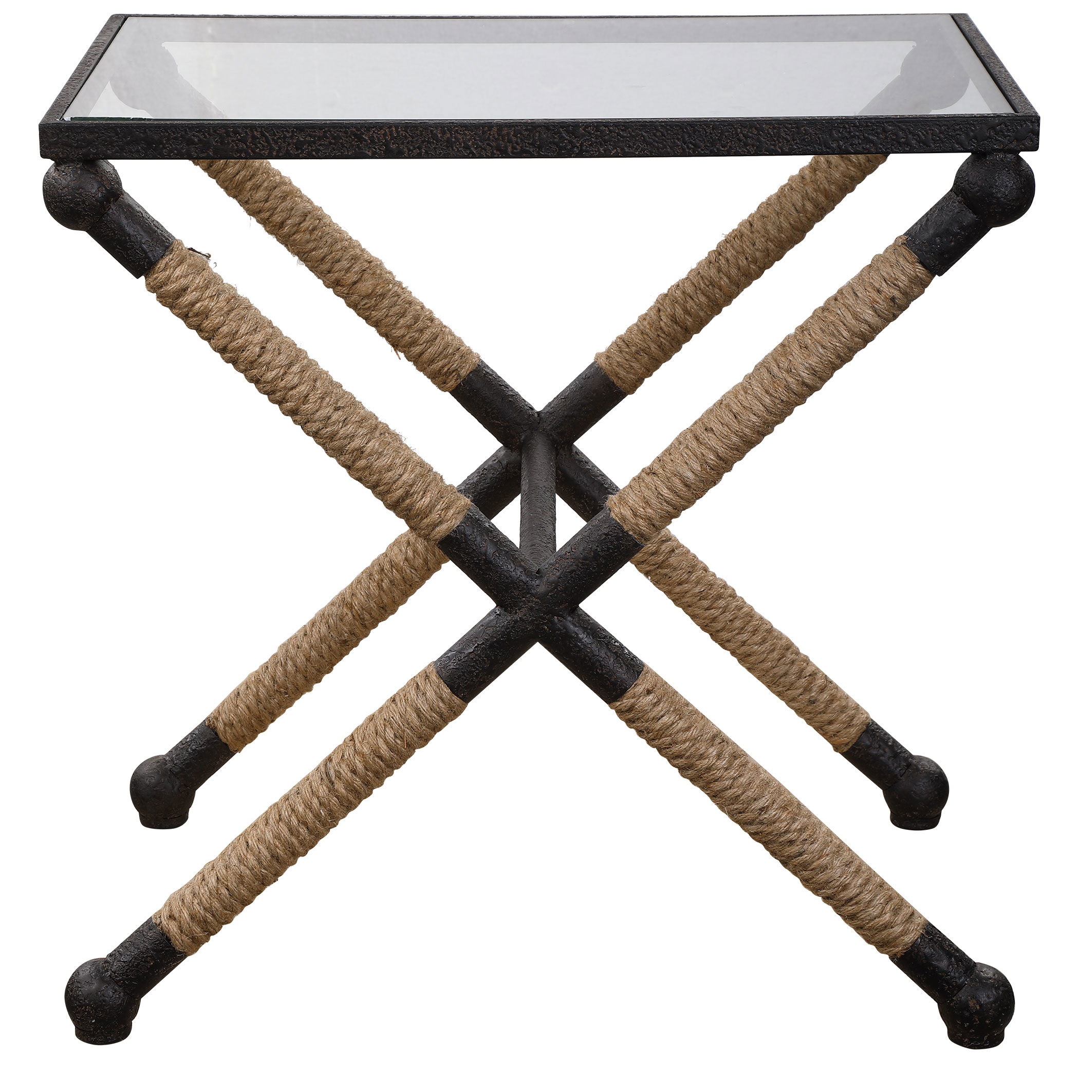 Braddock Coastal Accent Table, Furniture by Uttermost, 16.5" width x 22" height x 22" depth View 1