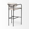 Parker 30' Seat Height Beige Fabric Seat Gun Metal Grey Metal Bar Stool, Counter & Bar Stool by Mercana, 19" length x 19.75" width x 40" height thumbnail 5