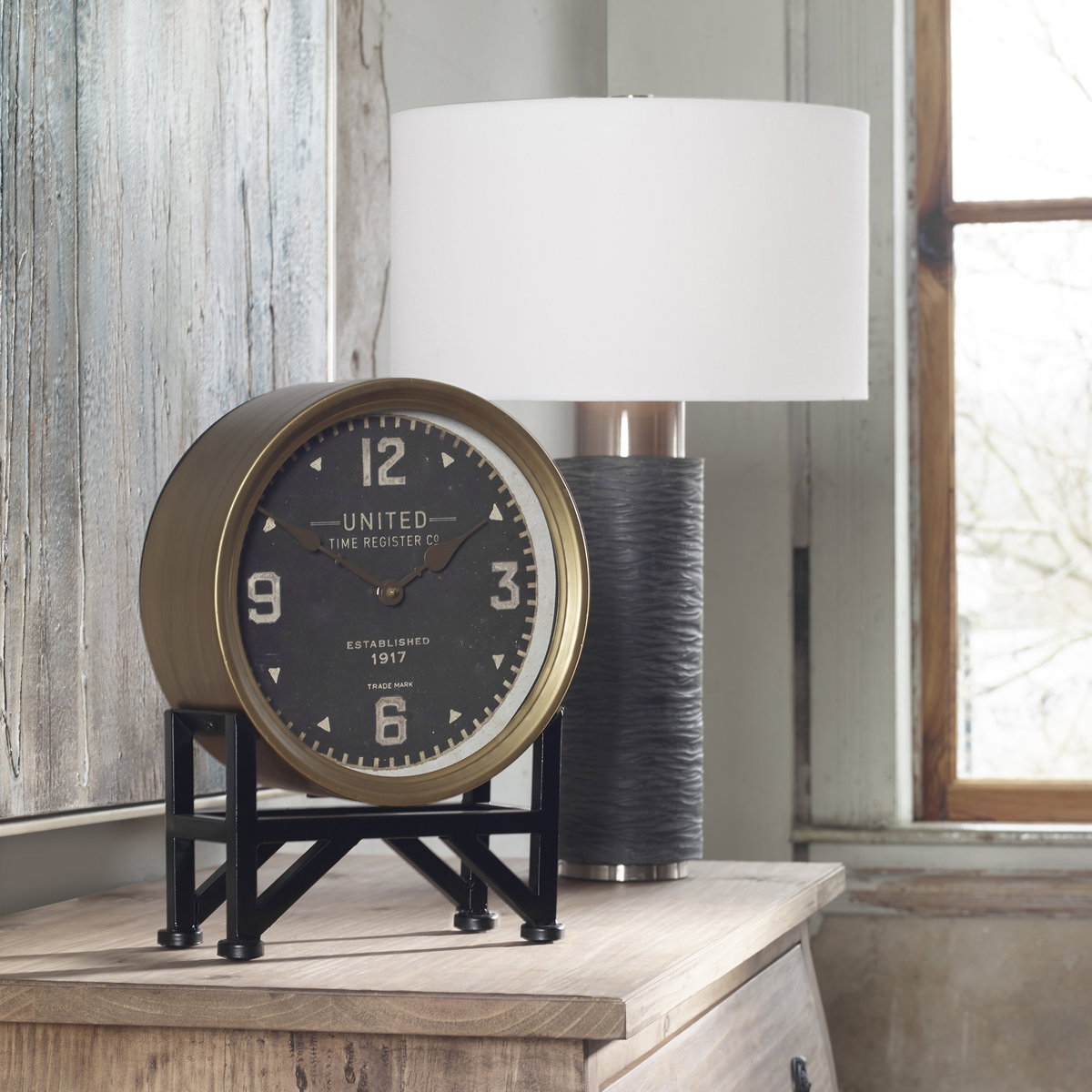 Shyam Table Clocks, by Uttermost, 12" width x 16" height x 5.37" depth View 4