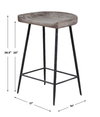Cordova Carved Wood Counter Stool, Counter & Bar Stool by Uttermost, 17" width x 26.5" height x 14" depth thumbnail 3