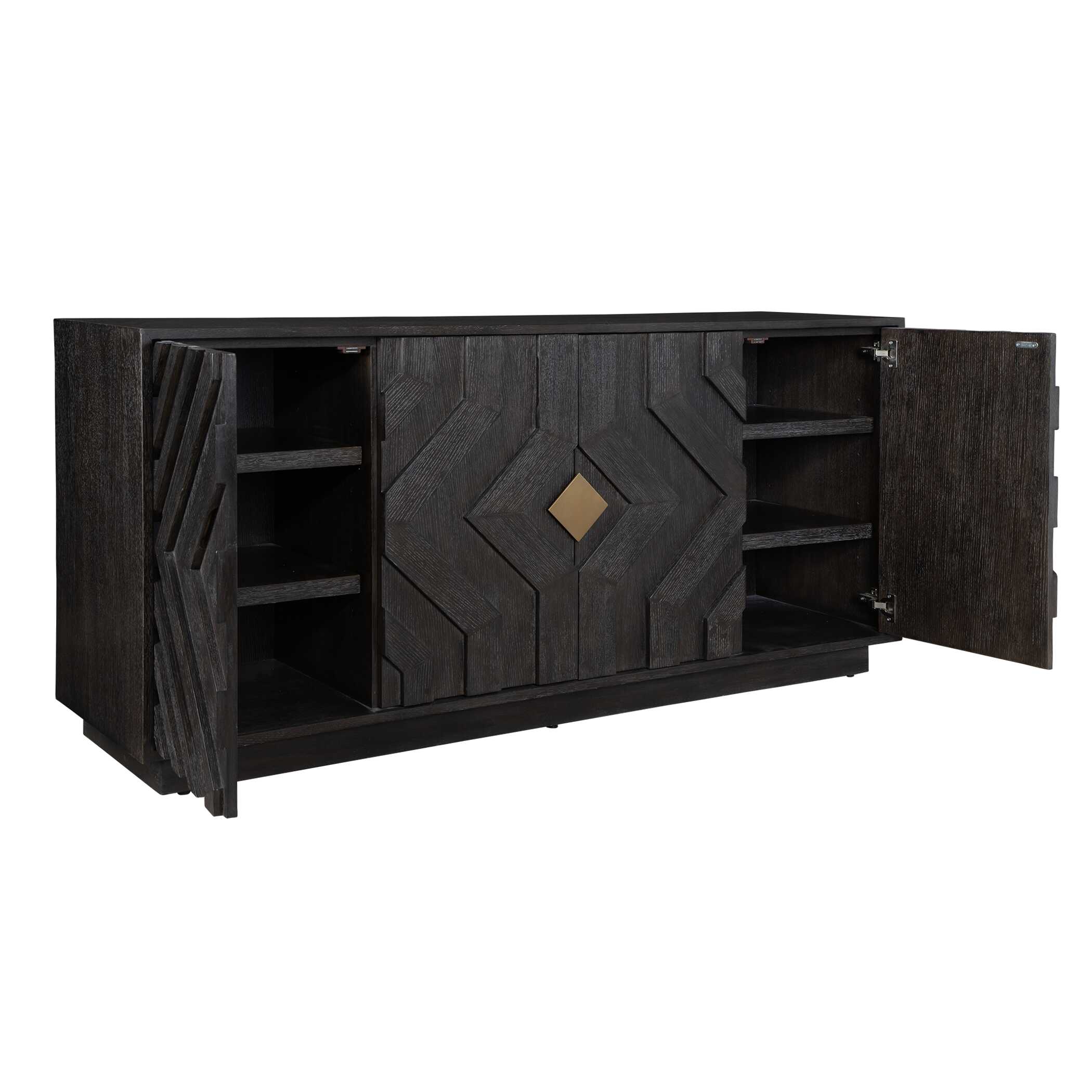 Faulkner 4 Door Cabinet, Furniture by Uttermost, 68" width x 32" height x 19" depth View 4