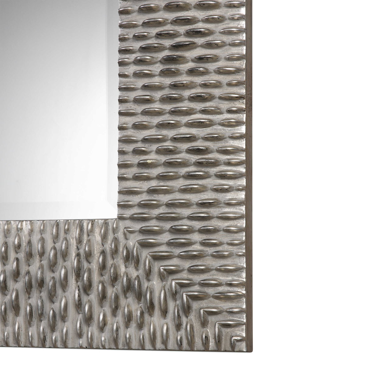 Cressida Distressed Silver Square Mirror, by Uttermost, 40" width x 40" height x 2" depth View 4