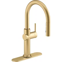 Online Designer Nursery K-22972-2MB Kohler Crue Single Handle Pull Down Kitchen Faucet with Three-Function Pull Down Sprayer