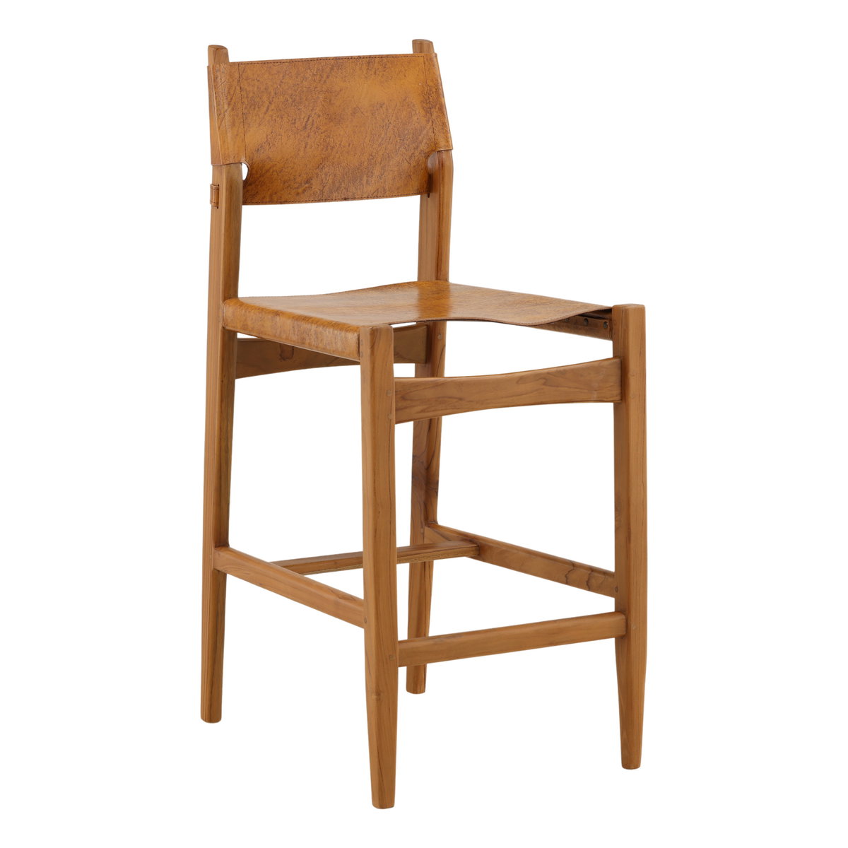 Rossana Counter Stool Brown, Counter & Bar Stool by Dovetail, 18" width x 41.3" height x 23" depth View 1