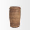 Porta Small Medium Brown Reclaimed Wooden Pot, Vase by Mercana, 4.75" length x 4.75" width x 9" height thumbnail 3