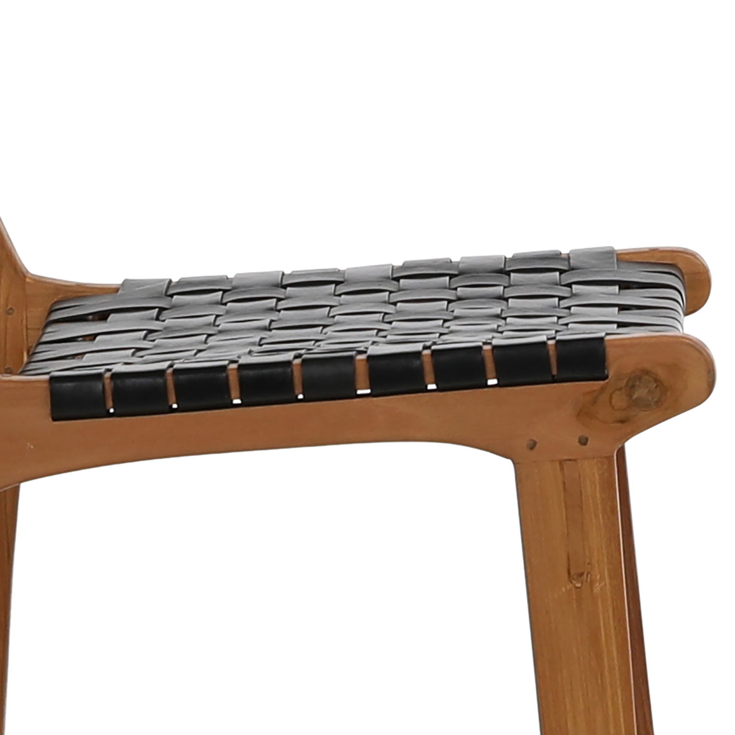 Dale Counter Stool Black Leather Nat Frame, Counter & Bar Stool by Dovetail, 20" width x 41" height x 22.25" depth View 5