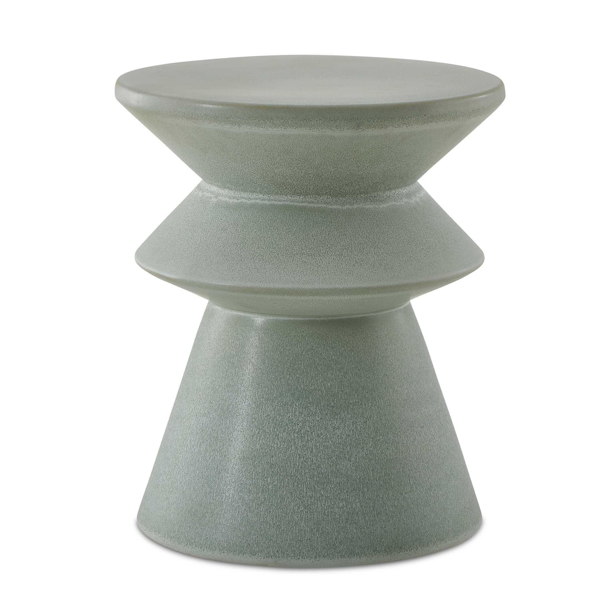 Imogene Seafoam Glaze Garden Stool large image 
