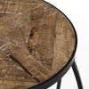 Clapp III (Set of 2) 20L x 20W Brown Round Wood Top with Black Metal Frame Nesting Accent Tables thumbnail 11