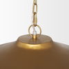 Titus 1-Light Brass Finished Metal Disc Pendant, by Mercana, 24" length x 24" width x 8" height thumbnail 6