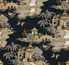 Pagoda And Sampan Scenic Black Wallpaper, by York Wall, 27' length x 2'3" width x 0.02" depth thumbnail 1