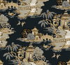 Pagoda And Sampan Scenic Black Wallpaper thumbnail 0