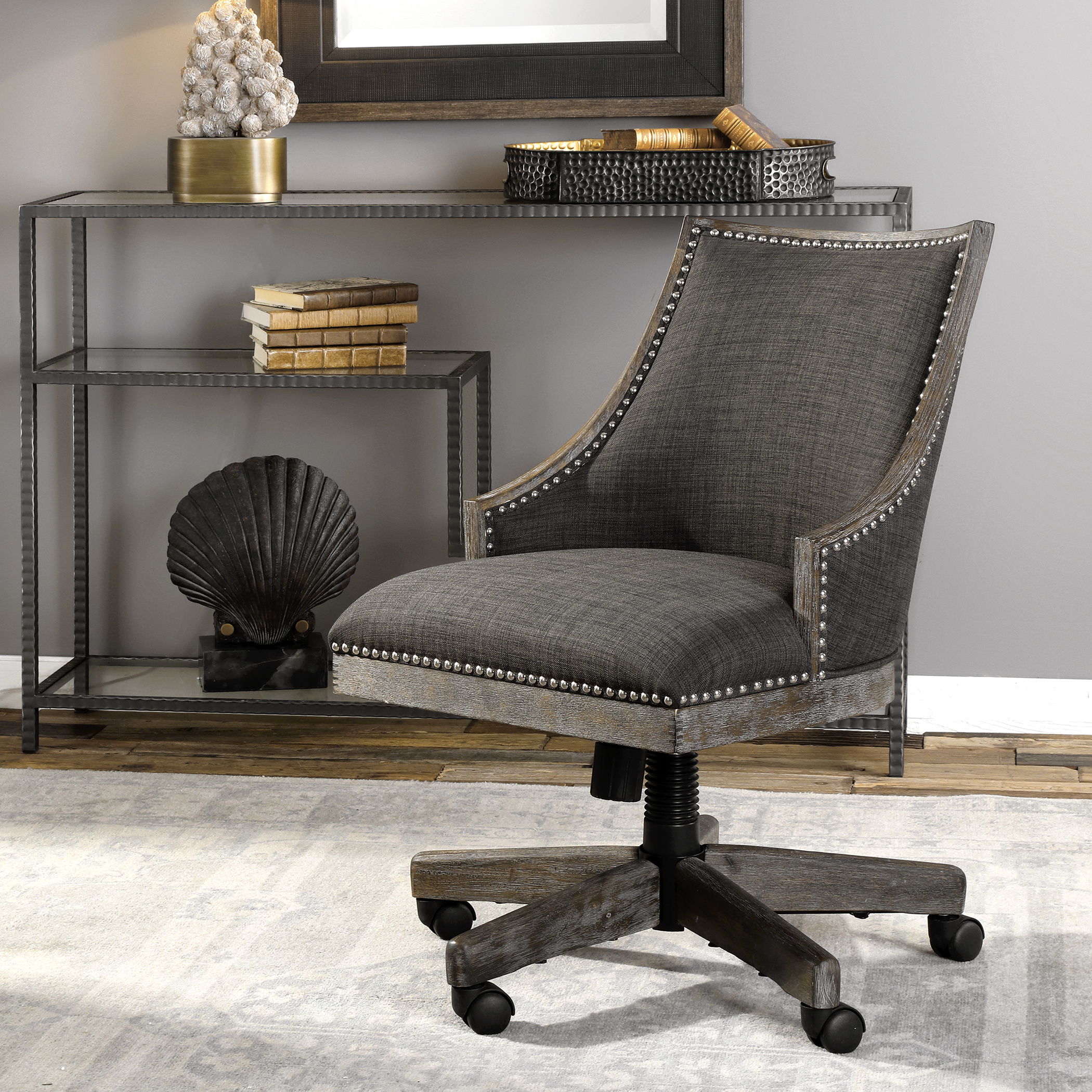 Aidrian Charcoal Desk Chair large image 