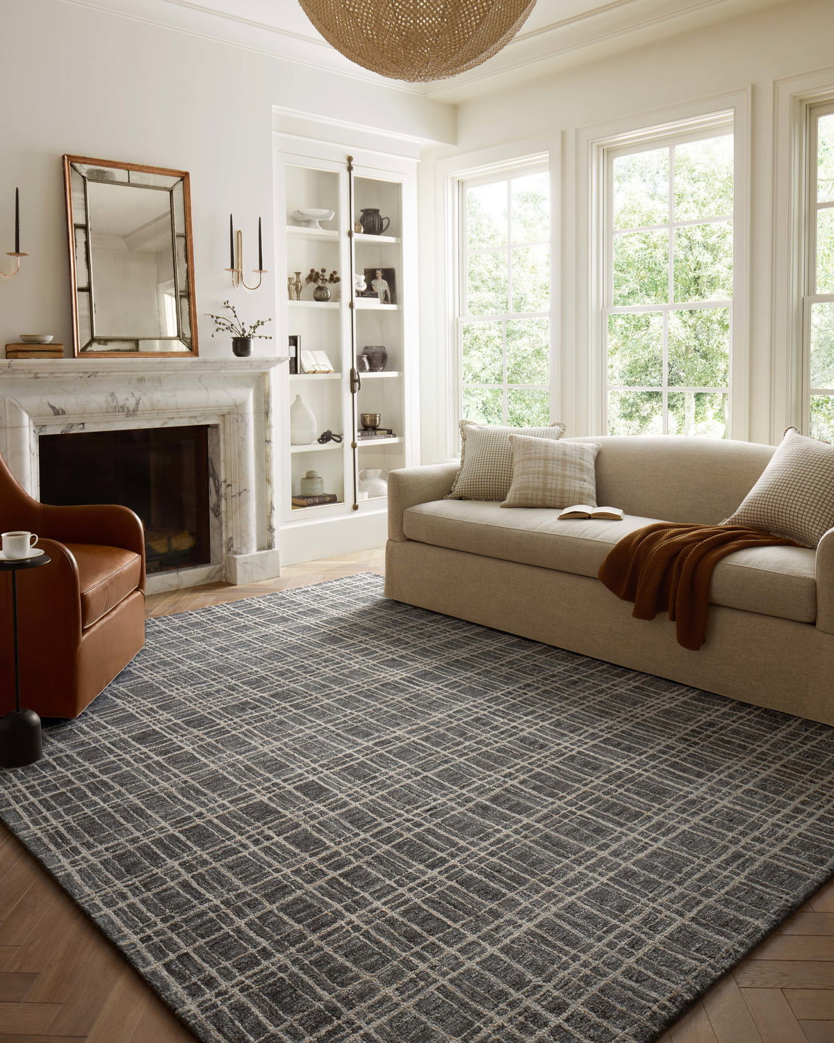 Chris Loves Julia x Loloi Polly Rug, 1'6" length x 1'6" width View 2