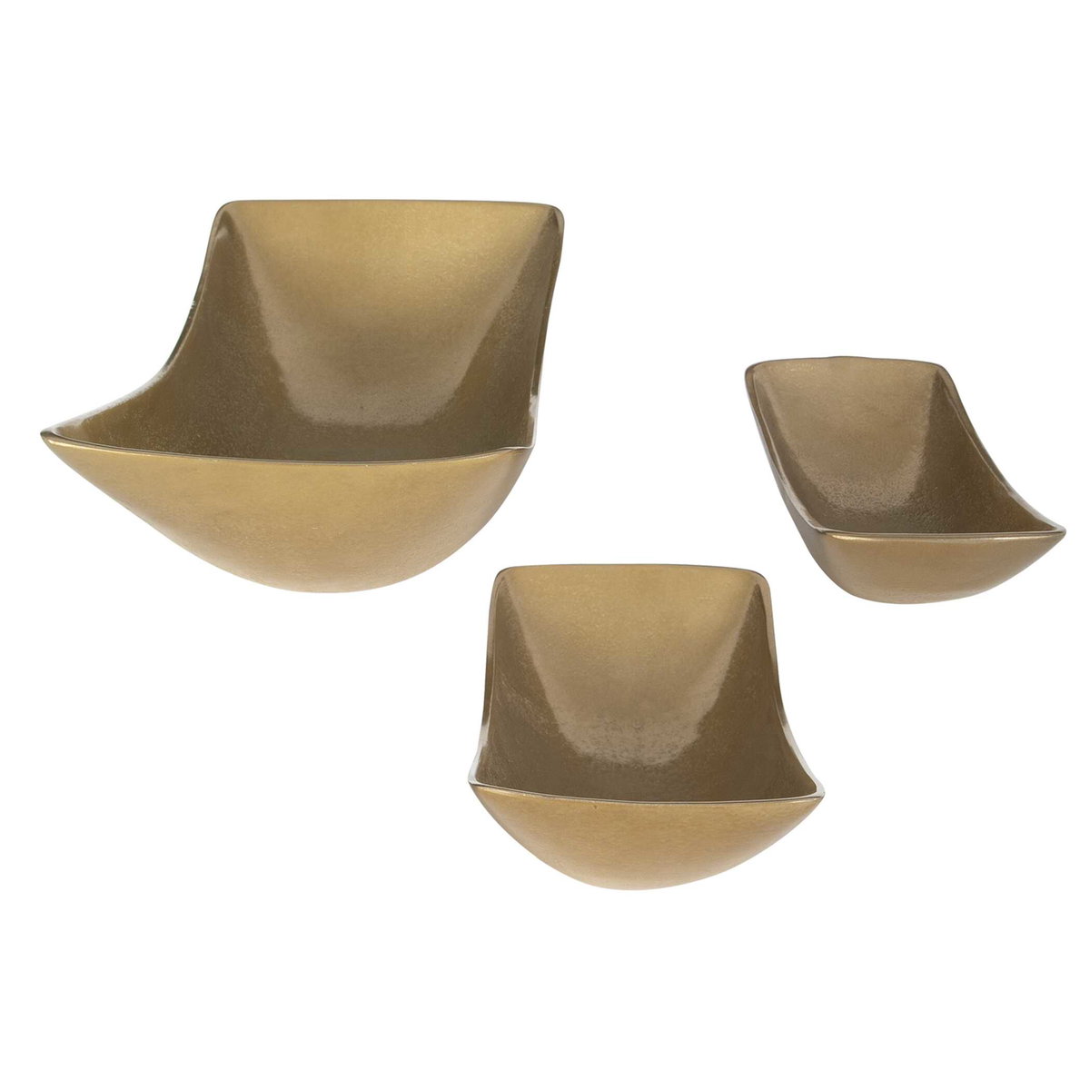 Anas Antique Brass Bowls Set/3, Decorative Tray by Uttermost, 20" width x 4.25" height x 7.75" depth View 4