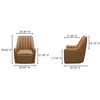 Bowie Swivel Chair Tan Leather thumbnail 8