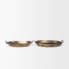 Pama Hammered Gold Metal Decorative Trays (Set of 2), by Mercana, 25" length x 15.5" width x 5.5" height thumbnail 4