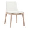 Deco Oak Dining Chair Cream White Pvc - Set Of Two, by Moe's Home, 21.25" width x 31.1" height x 21.25" depth thumbnail 5