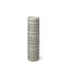 Uhura I Small Cream Black Patterned Cylindrical Vase, by Mercana, 4.13" length x 4.13" width x 13.78" height thumbnail 1