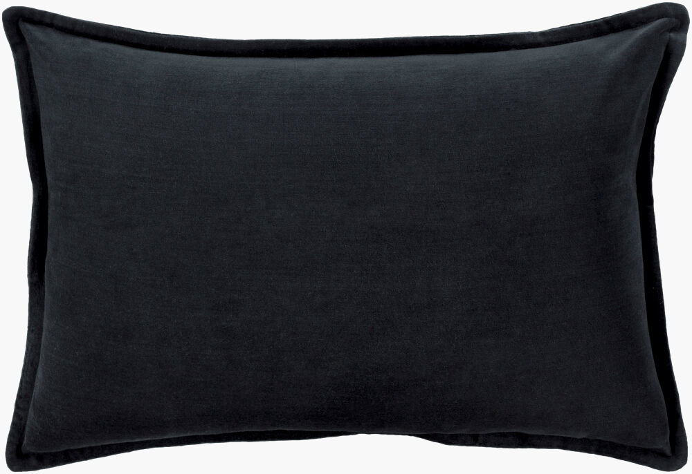 Cotton Velvet Lumbar Pillow, Decorative Pillow by Surya, 13" length x 19" width