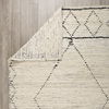 Calvert 5 x 8 Gray Cotton Hand Woven Diamond Patterned Rug thumbnail 3
