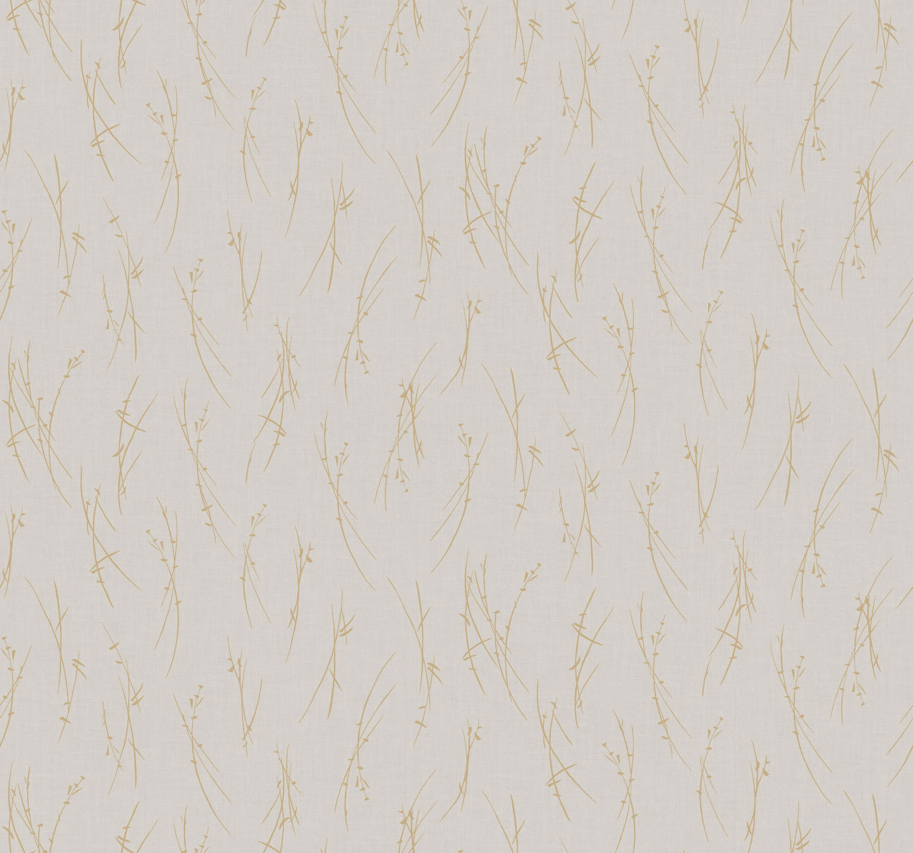 Sprigs Light Grey & Gold Wallpaper large image 
