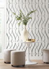Graceful Geo White & Silver Wallpaper thumbnail 2