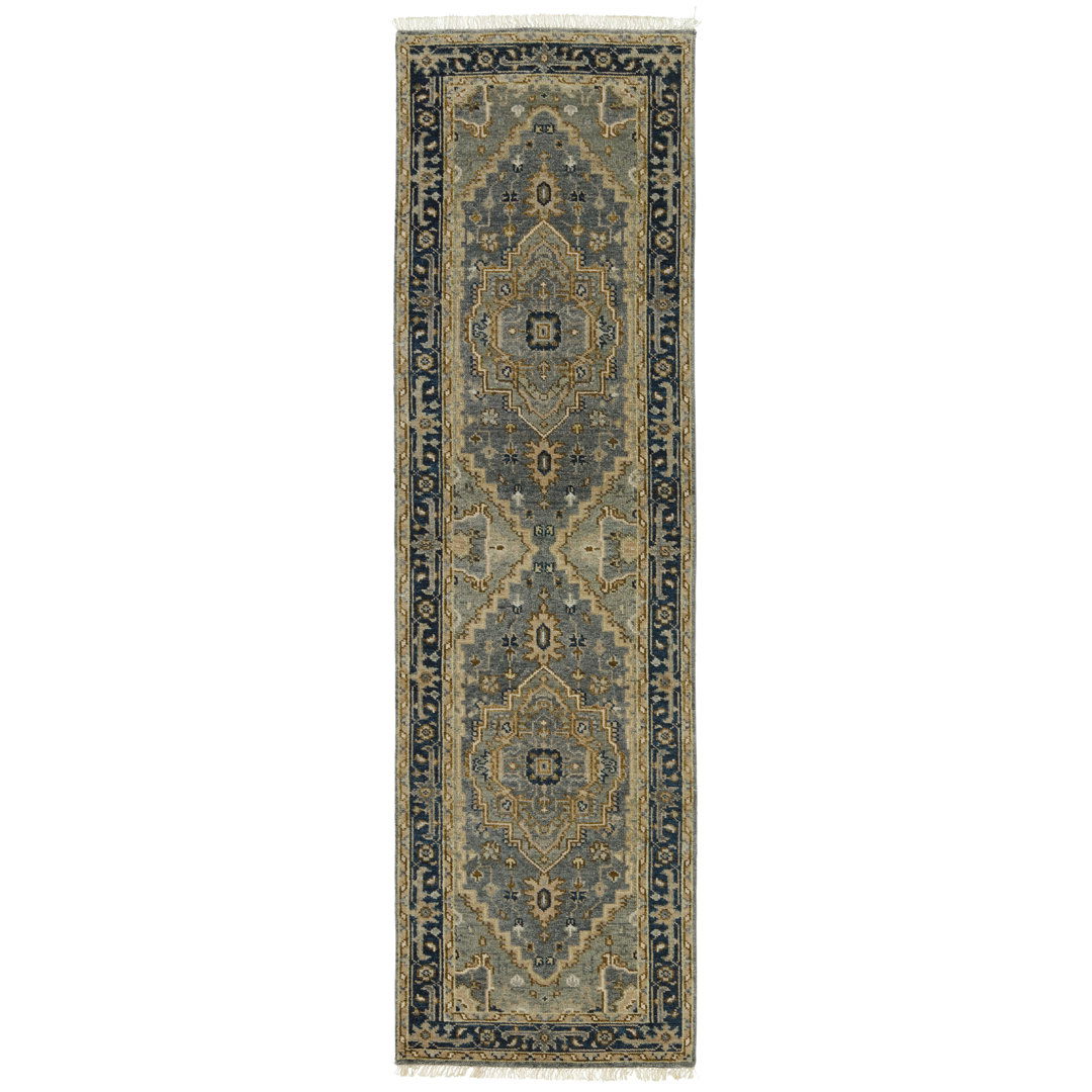 Jaipur Living Andrews Handknotted Medallion Gray Brown Area Rug large image 