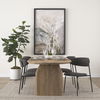 Corey Dining Chair with Gray Fabric & Matte Black Metal, by Mercana, 22.25" length x 21.25" width x 32" height thumbnail 2