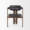 Shiro Medium Brown with Espresso Brown Leather Dining Chair thumbnail 3