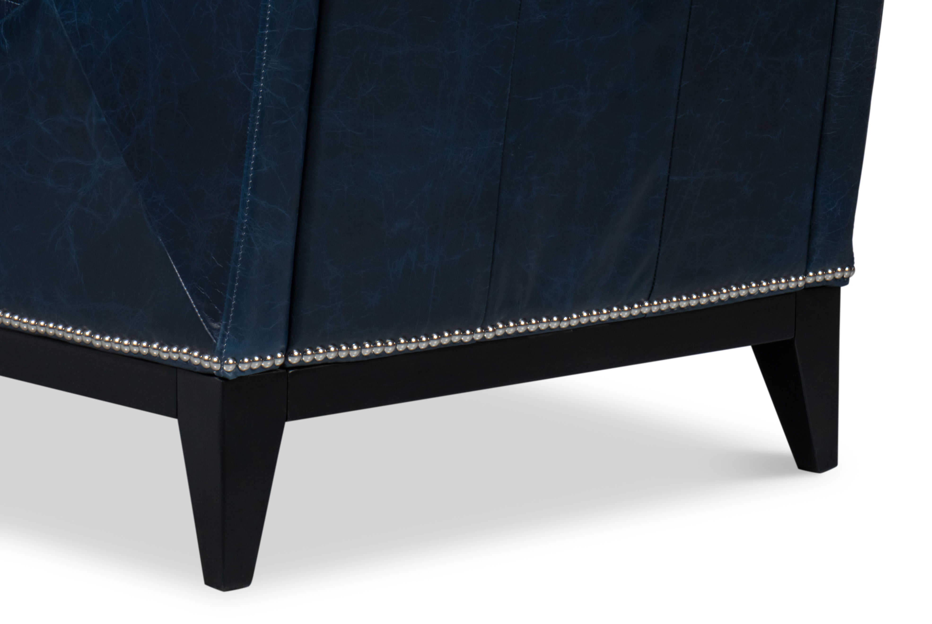 Brandy Accent Chair, Chateau Blue, Seating by Sarreid, 29" length x 37" width x 38" height View 8