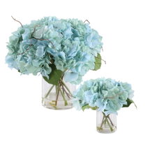 Online Designer Bathroom Tranquil Blooms In Glass Vases Set/2