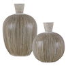Islander White Washed Vases Set/2, Decorative by Uttermost, 10.8" width x 16" height x 10.8" depth thumbnail 1