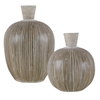 Islander White Washed Vases Set/2, by Uttermost, 10.8" width x 16" height x 10.8" depth thumbnail 1