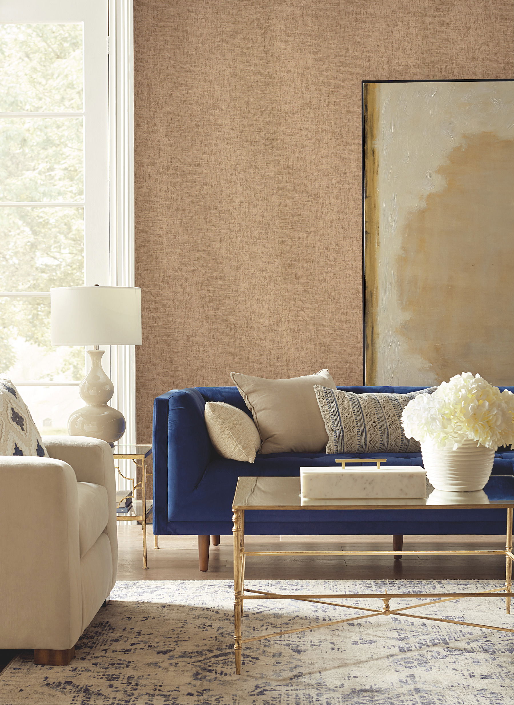 Interlocking Weave Sisal Grasscloth Brown Wallpaper large image 