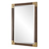 Rhea Walnut Mirror, by Uttermost, 2'3.5" width x 3'3.37" height x 1.62" depth thumbnail 5